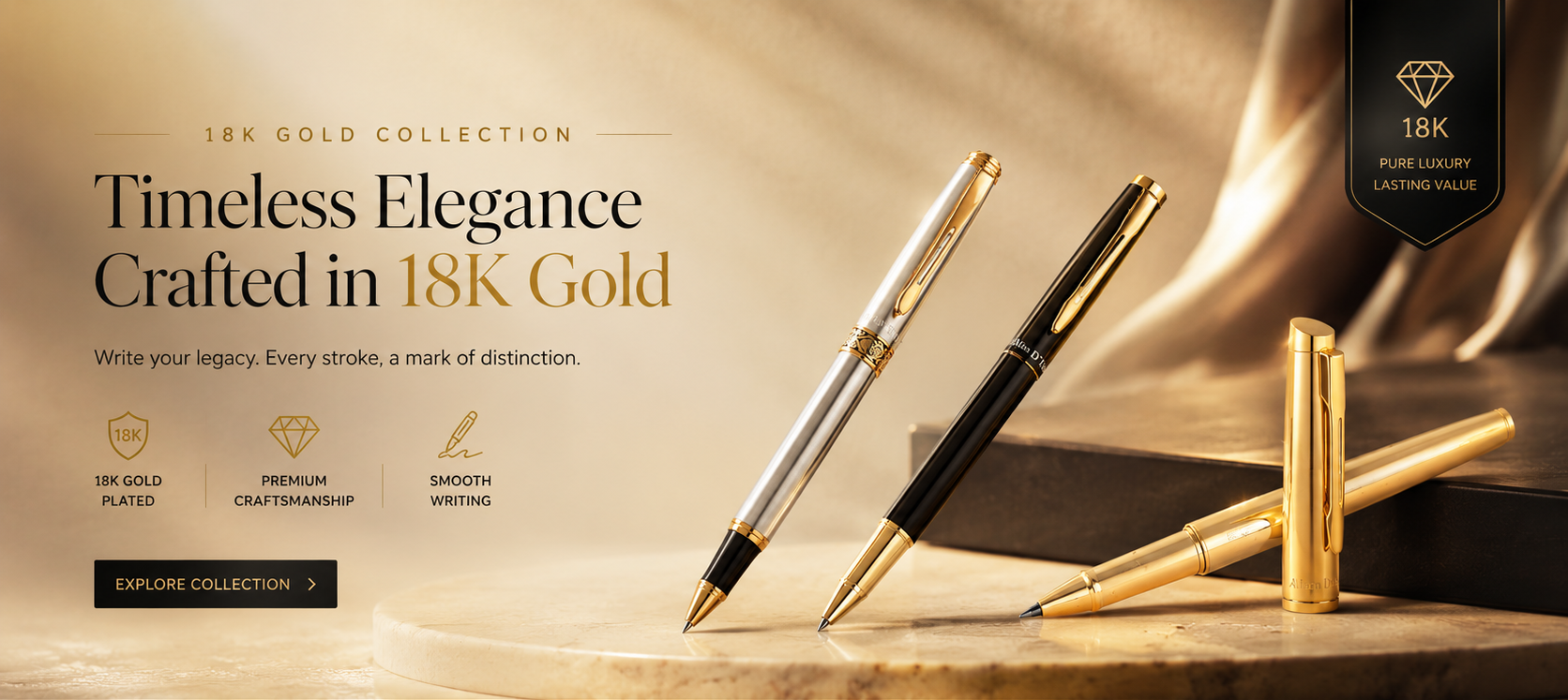 18K Gold Pen Collection