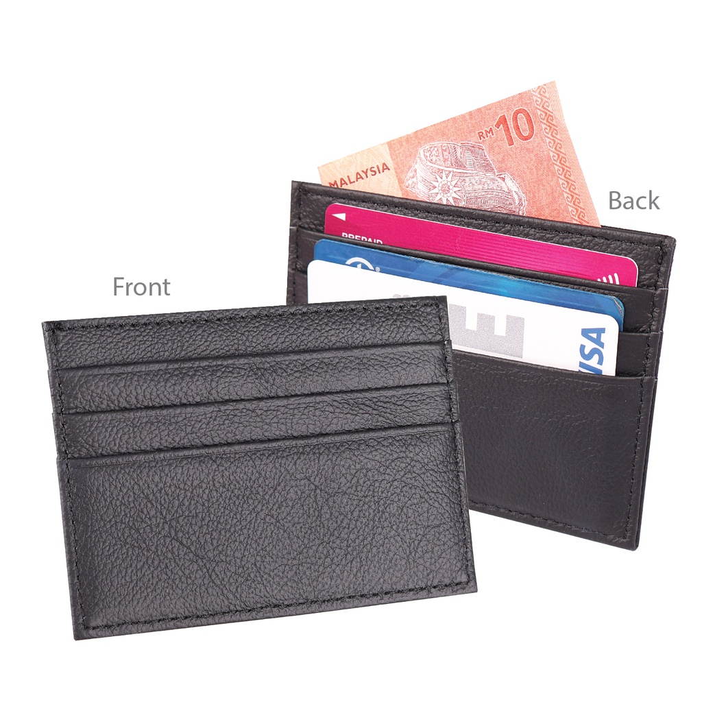 [CH-954-BK] LEATHER CARD HOLDER