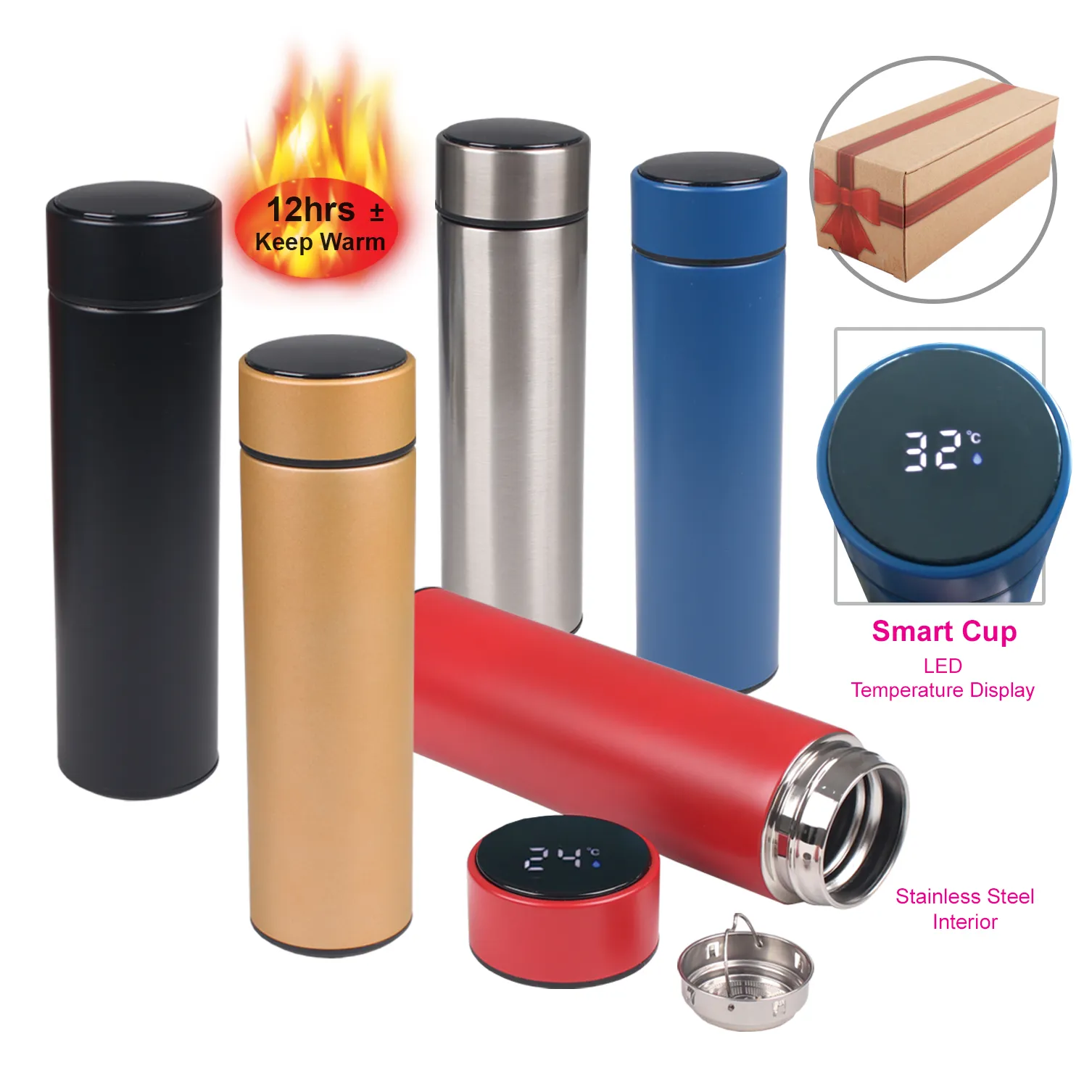 LED THERMO  FLASK