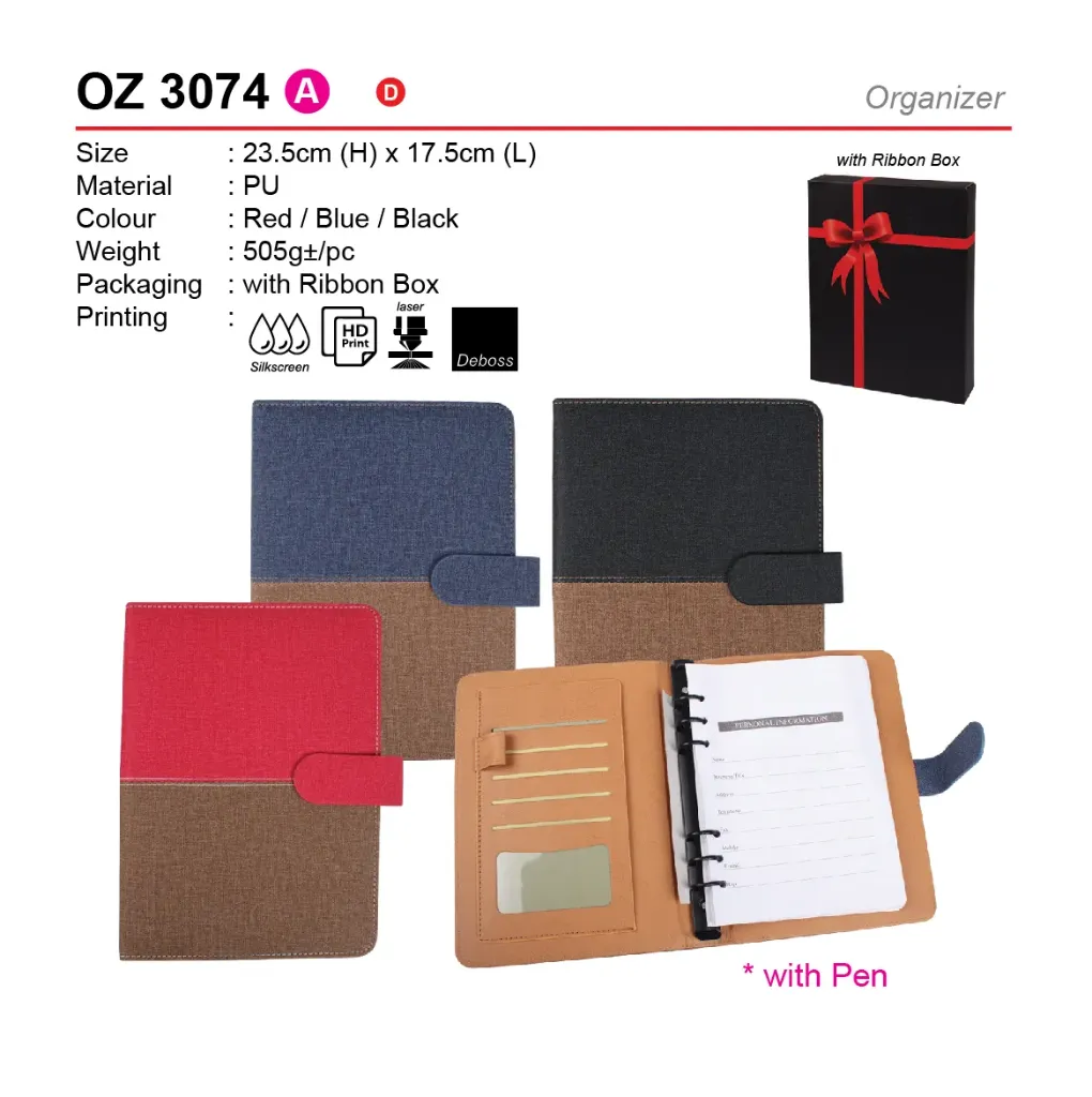 ORGANIZER W RIBBON BOX