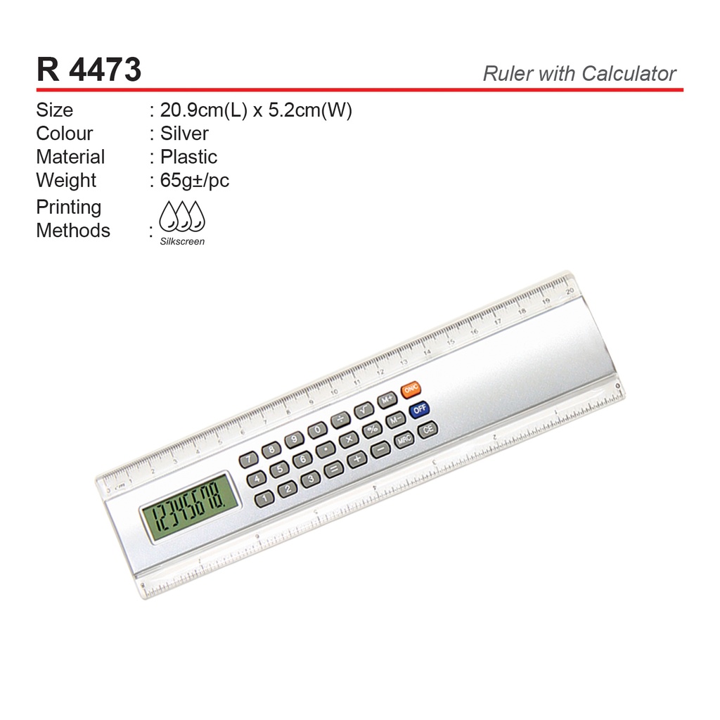 [R-4473] RULER WITH CALCULATOR