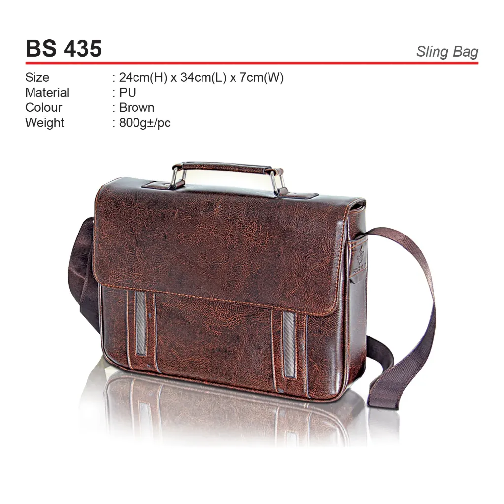 [BS-435-BRN] SLING BAG