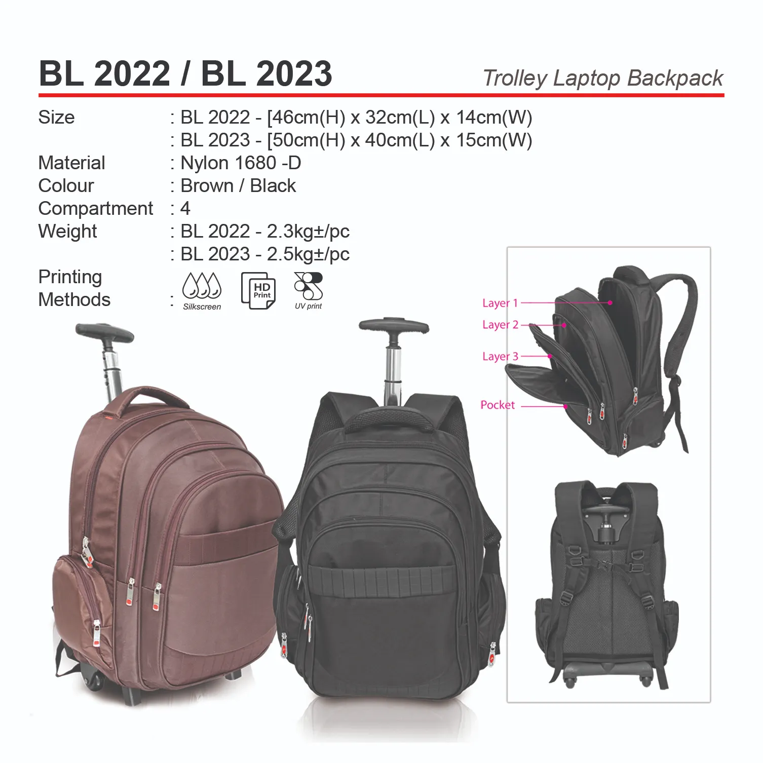 TROLLEY LAPTOP BACKPACK