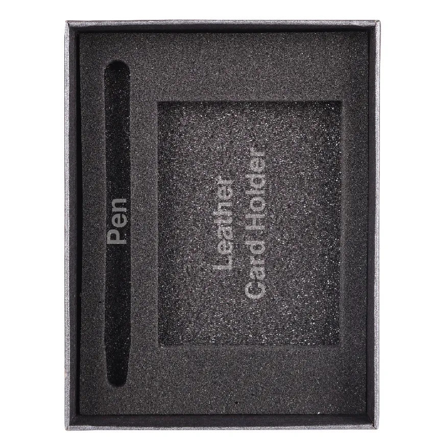 SPONGE FOR PEN + LEATHER NAME CARD HOLDER