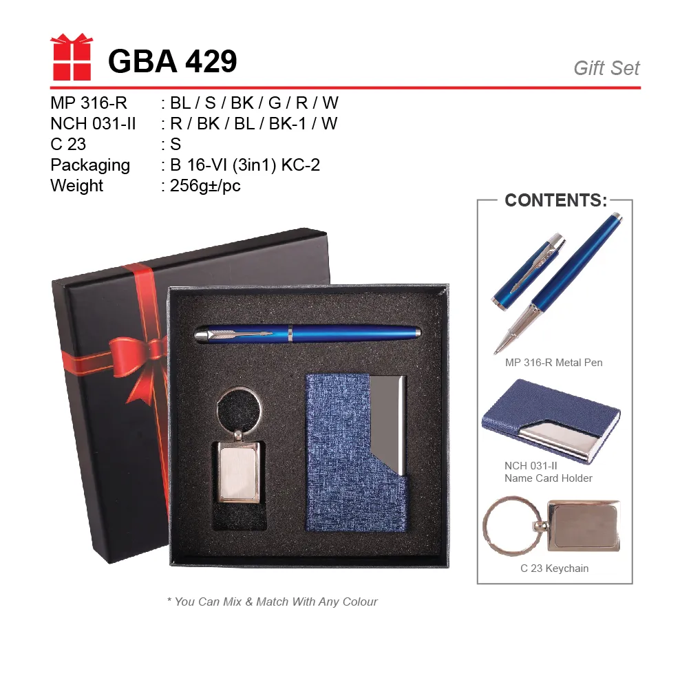 GIFT SET-MP 316-R+NCH 031-II+C 23+B 16-VI(3 IN 1)C