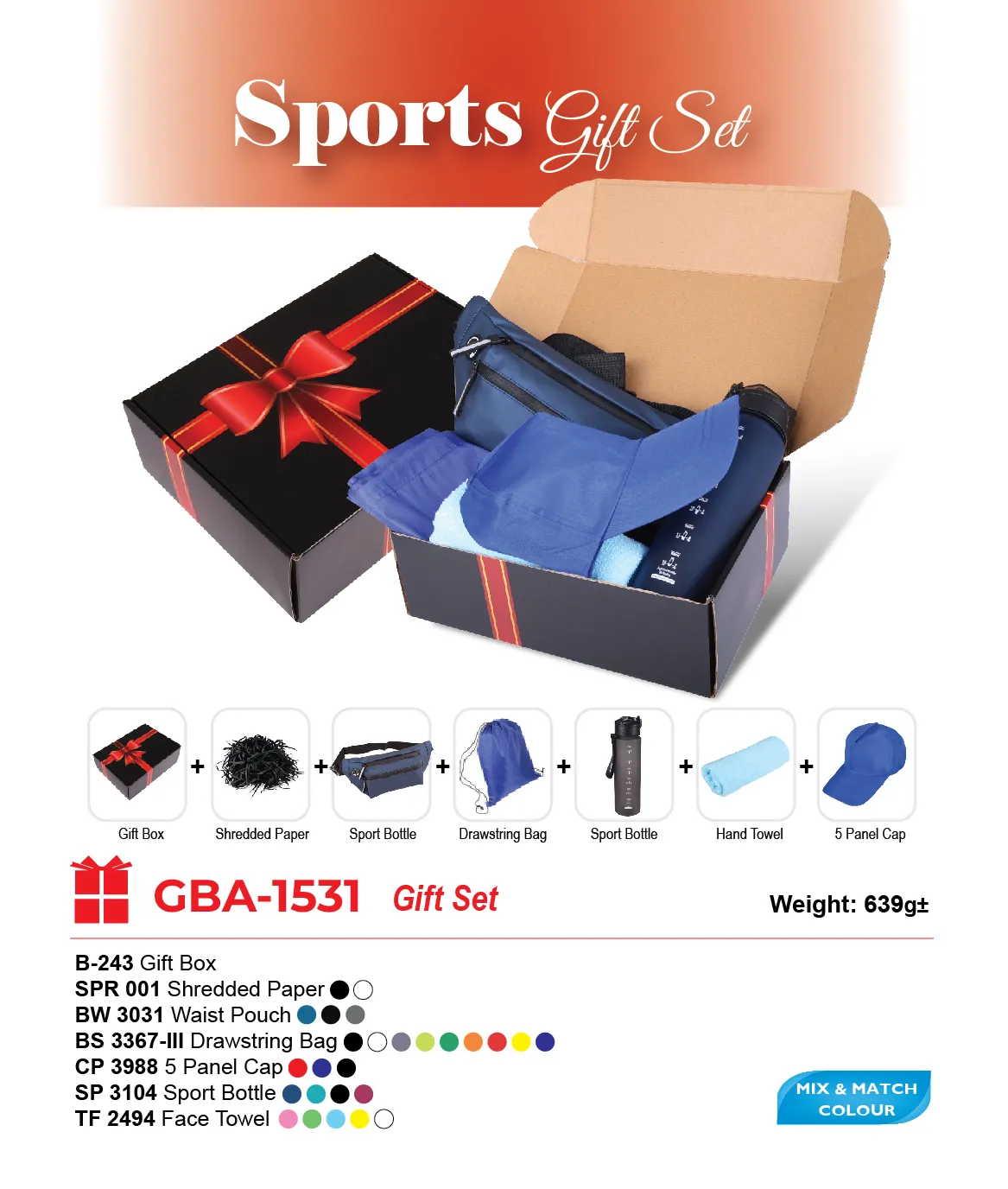 GIFT SET-B-243+SPR 001+BW 3031+BS 3367-III+CP 3988+SP 3104+TF 2494