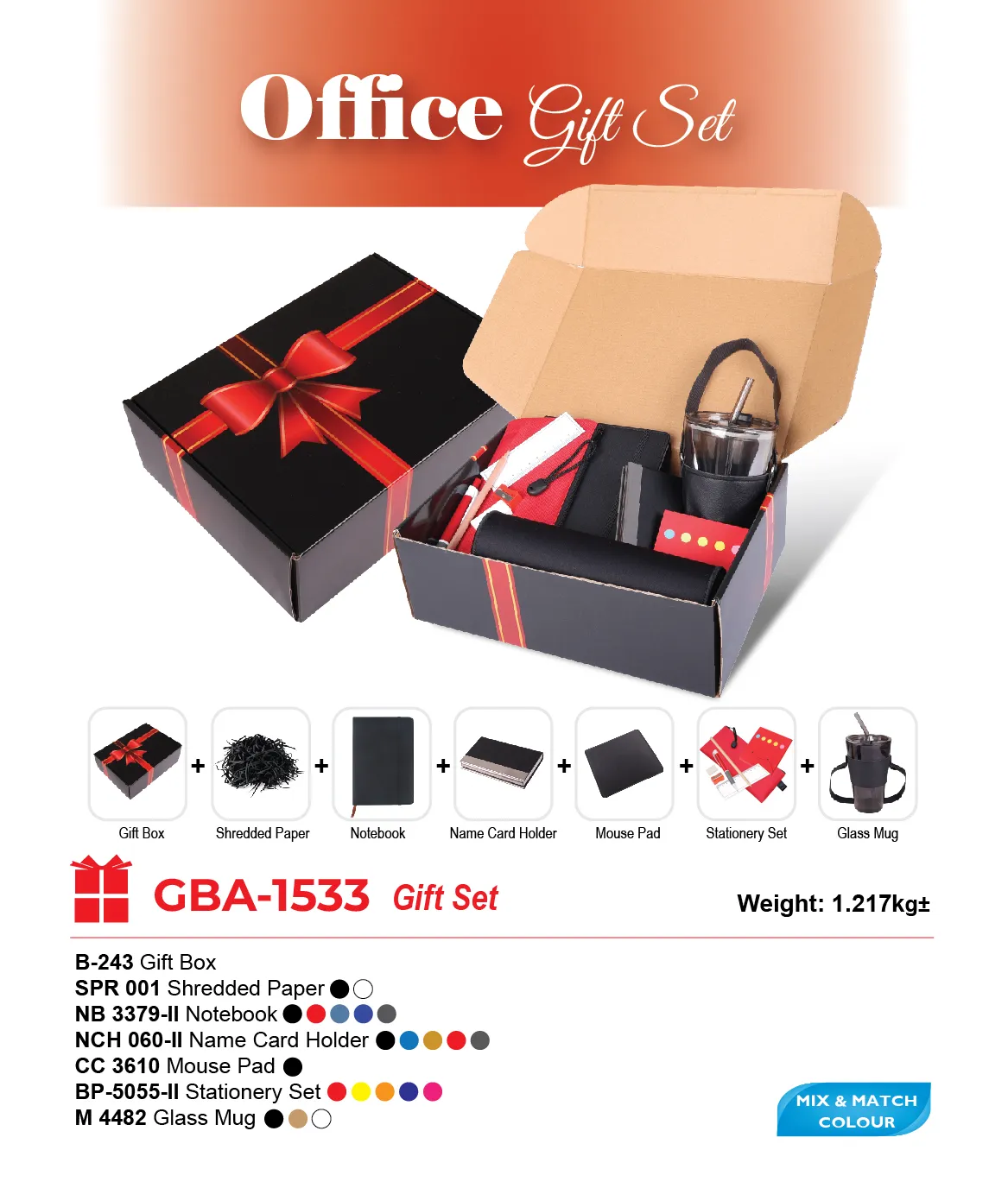 GIFT SET-B-243+SPR 001+NB 3379-II+NCH 060-II+CC 3610+BP-5055-II+M 4482