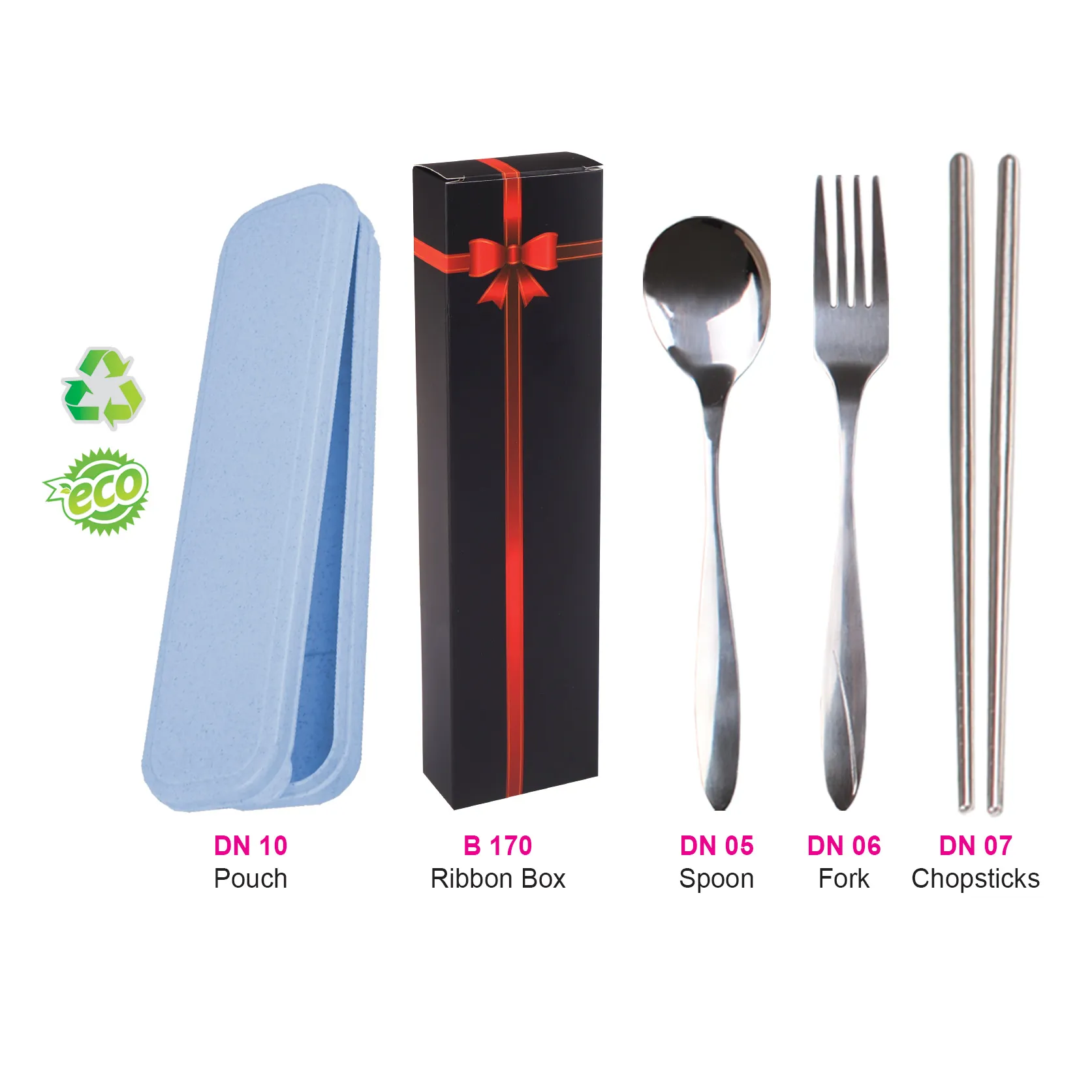 CUTLERY SET (3 IN 1)-BL