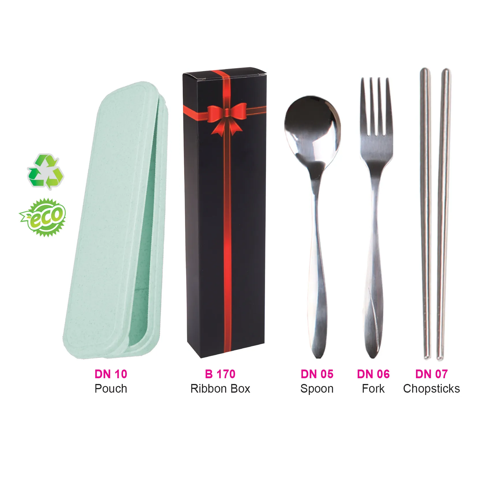 CUTLERY SET (3 IN 1)-GRN