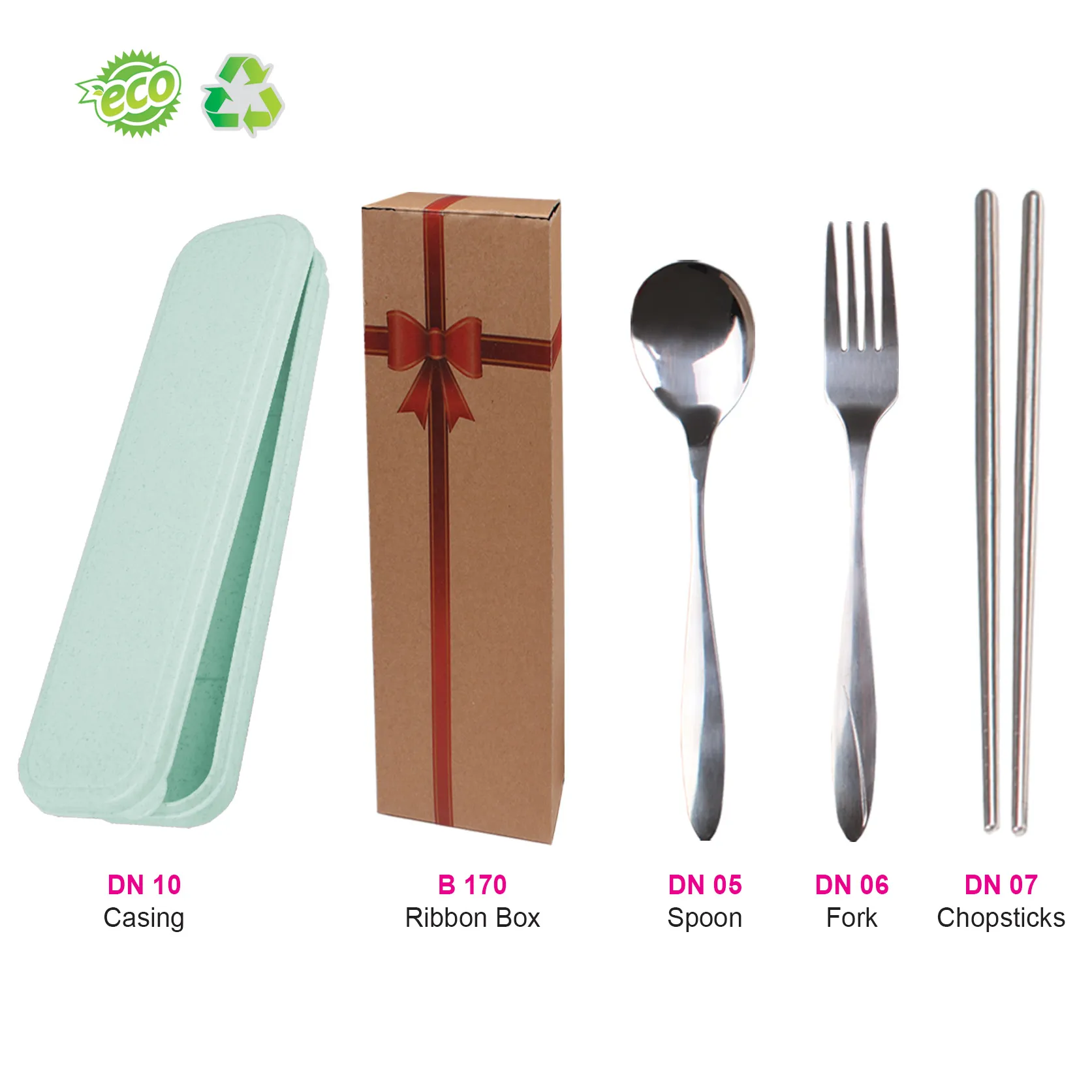 CUTLERY SET (3 IN 1)-GRN
