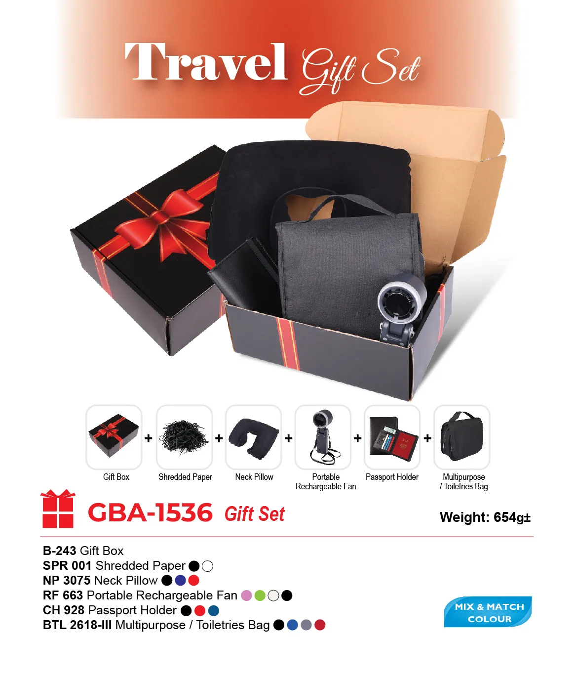 GIFT SET-B-243+SPR 001+NP 3075+RF 663+CH 928+BTL 2618-III