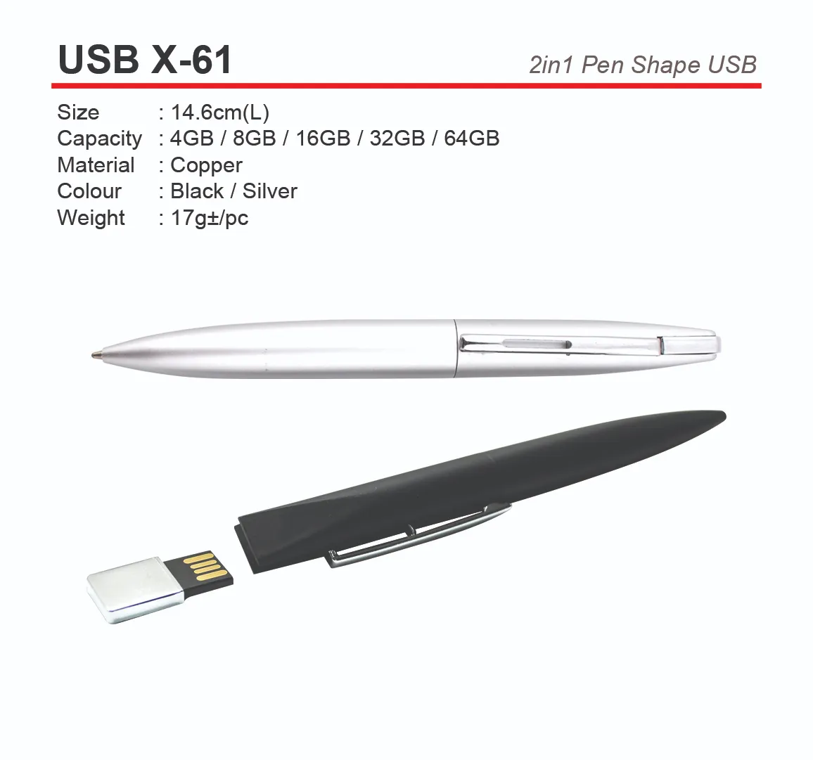2 IN 1 PEN SHAPE USB