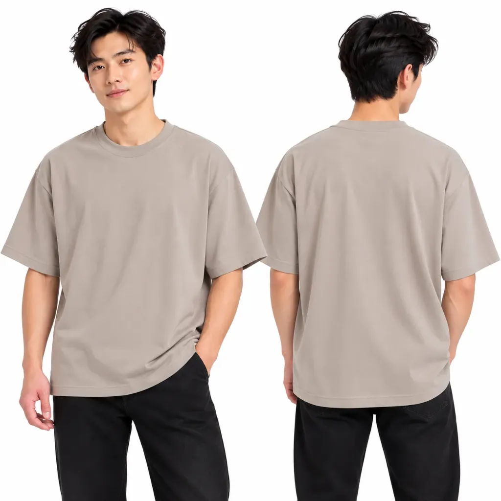 100% COTTON ROUND NECK SHORT SLEEVE T-SHIRT