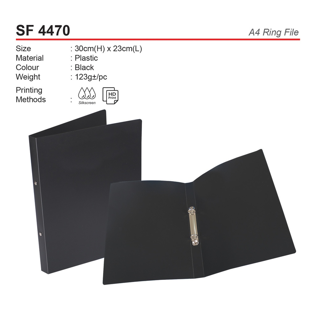 [SF-4470-BK] A4 RING FILE