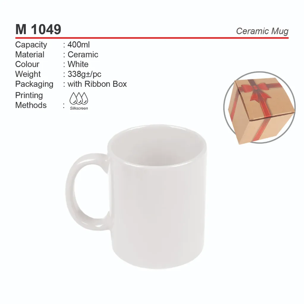 [M-1049-W] CERAMIC MUG( GRADE A )